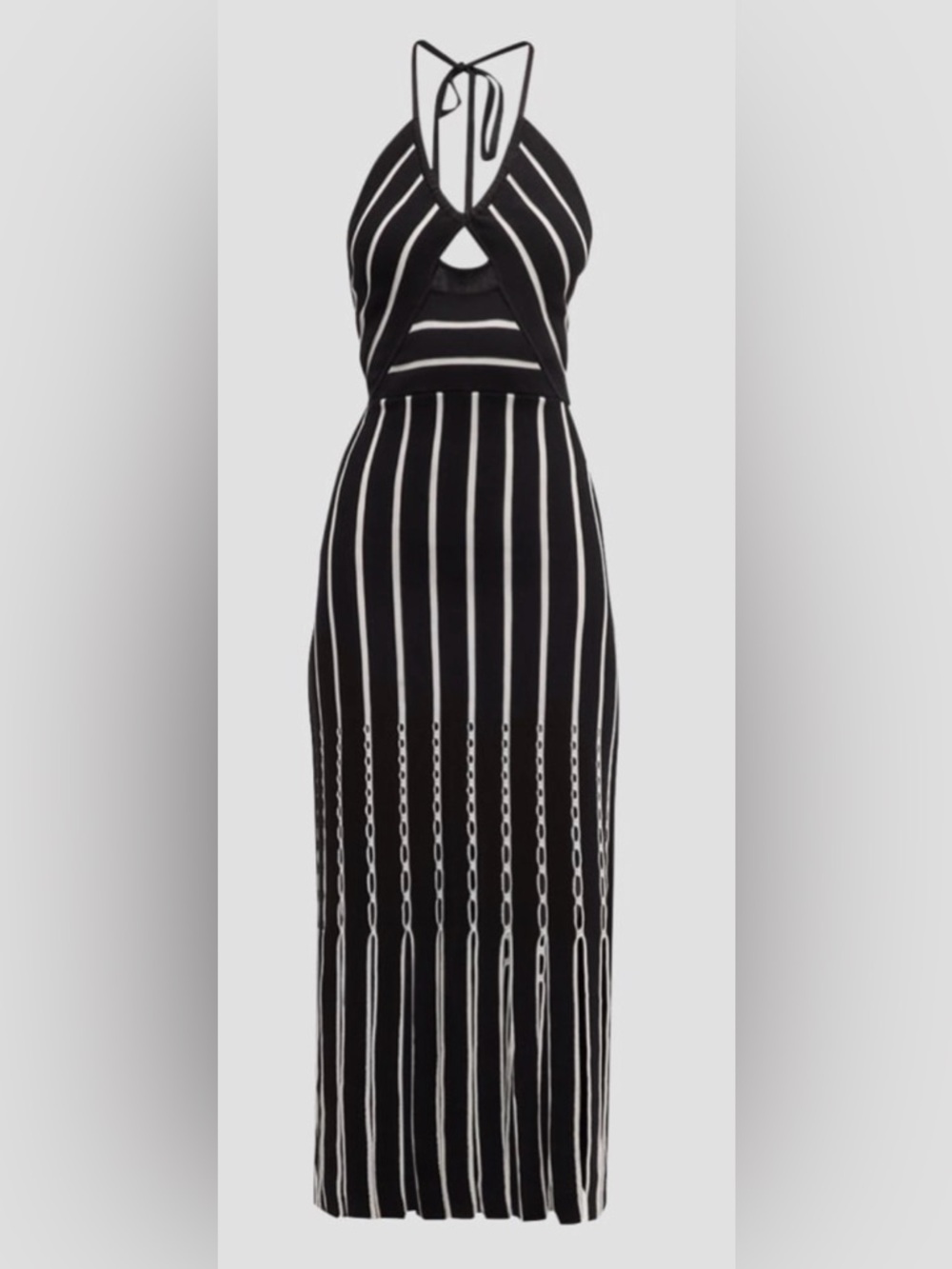 Ramy Brook Frida Striped Halter Dress